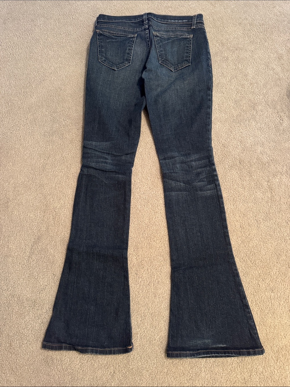 Current/Elliott The Frontman Low Rise  Flare Jeans A Rockers Uniform